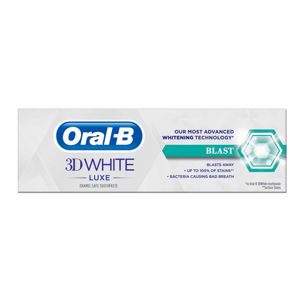 Oral-B 3D White Luxe Blast Whitening Toothpaste 75ml  - wilko