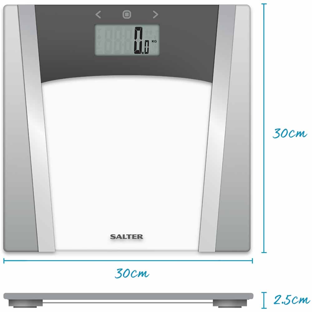 Salter Large Glass Analyser Bathroom Scales 9127 Image 6