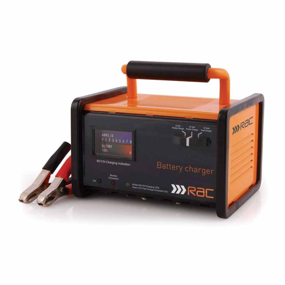 RAC 12 Amp Battery Charger Metal & Plastic  - wilko