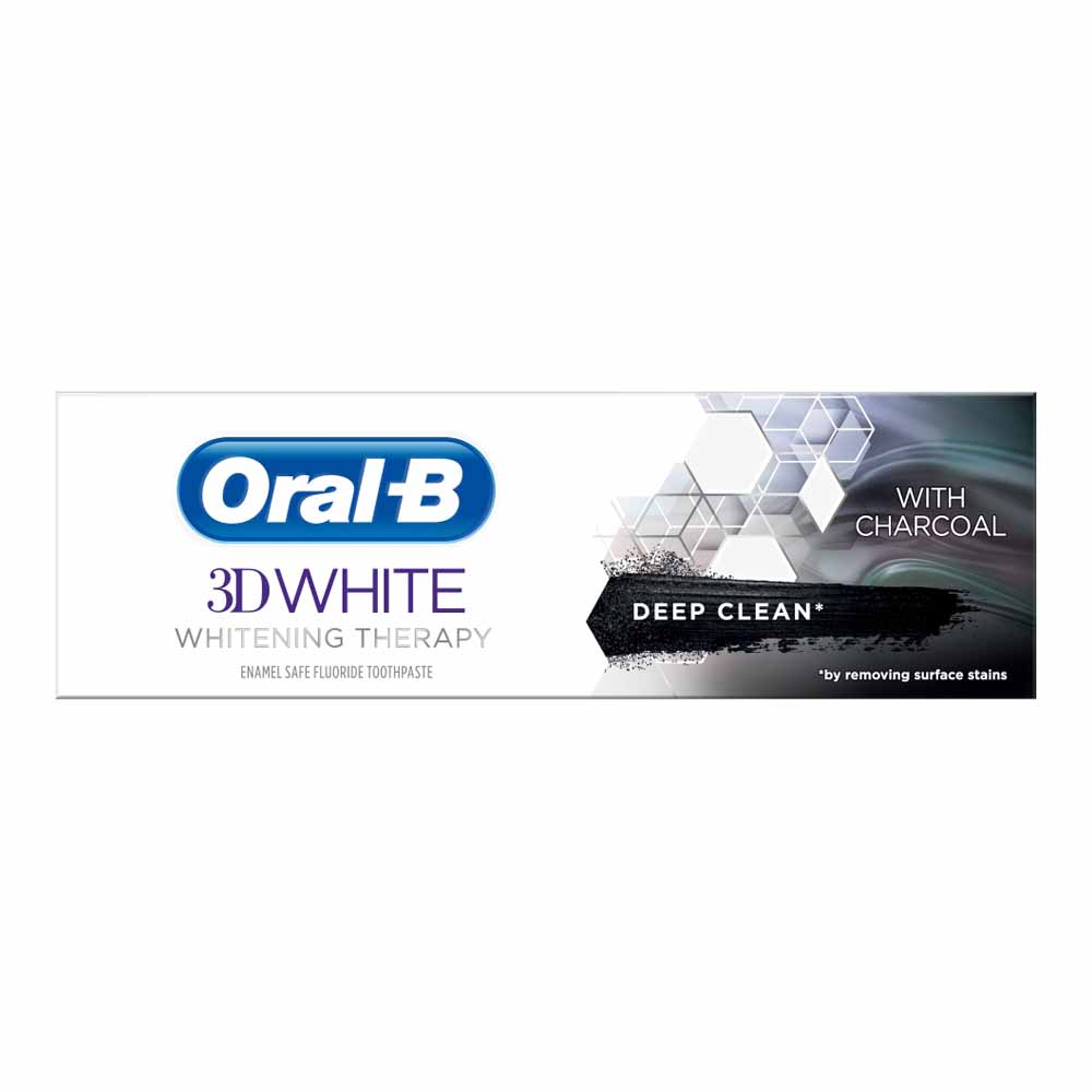 Oral-B 3D White Therapy with Charcoal Whitening Toothpaste 75ml Image 1