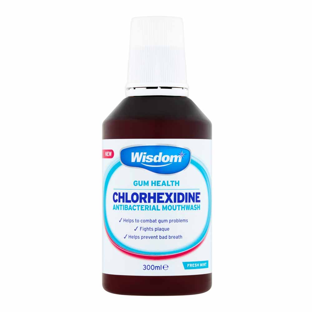 Wisdom Chlorhexidine Wash Mint 300ml  - wilko