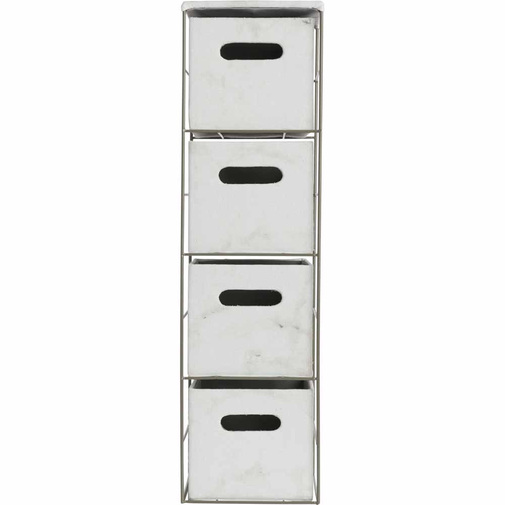 Wilko Marble 4 Drawer Unit Wilko