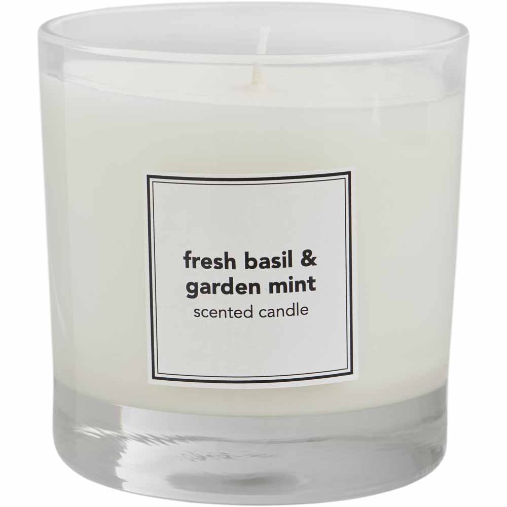 Wilko Premium Candle Basil Garden Mint Image 2
