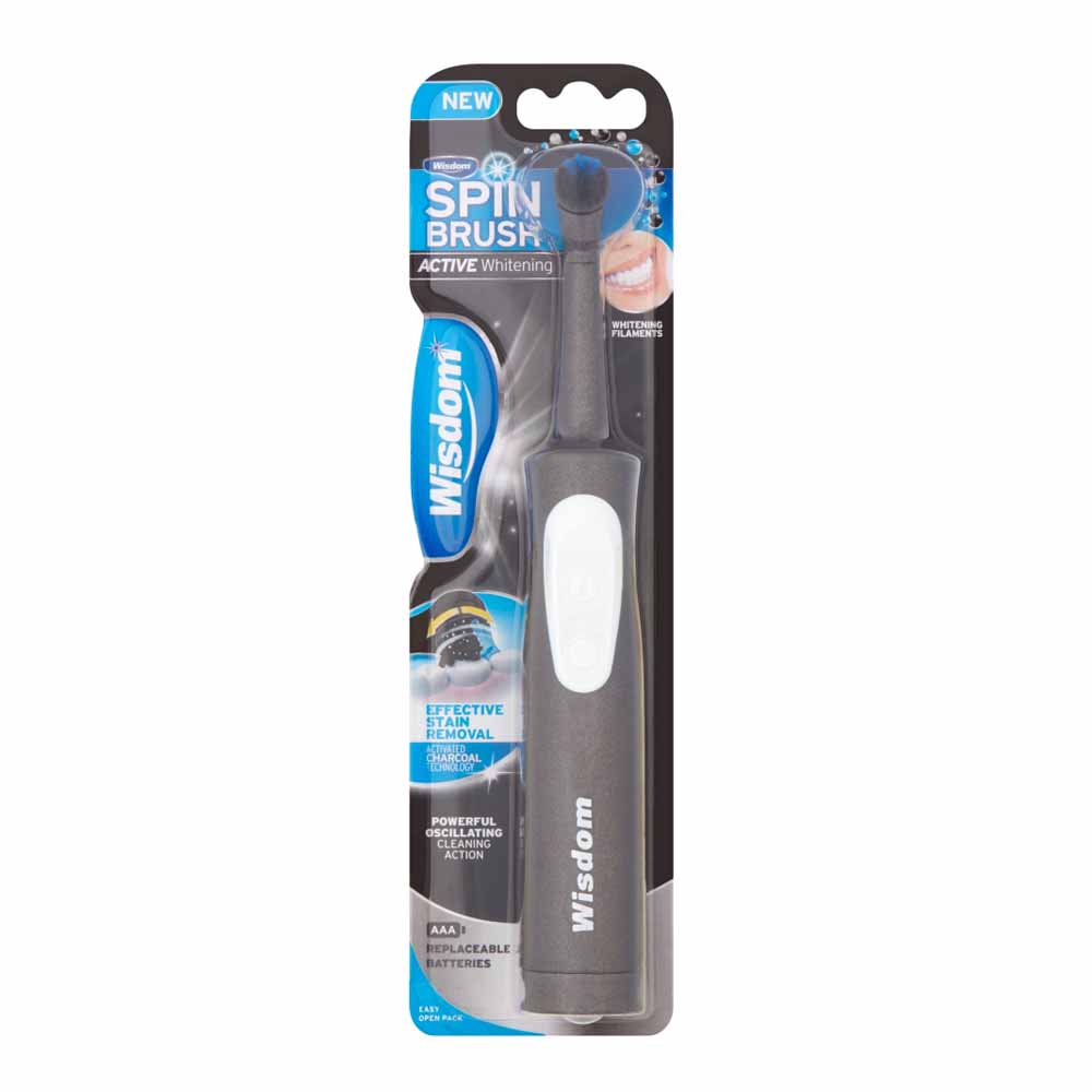 Wisdom Spinbrush Charcoal Battery Toothbrush Image 1