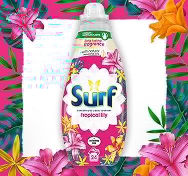 Surf liquid detergents