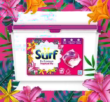 Surf washing capsules