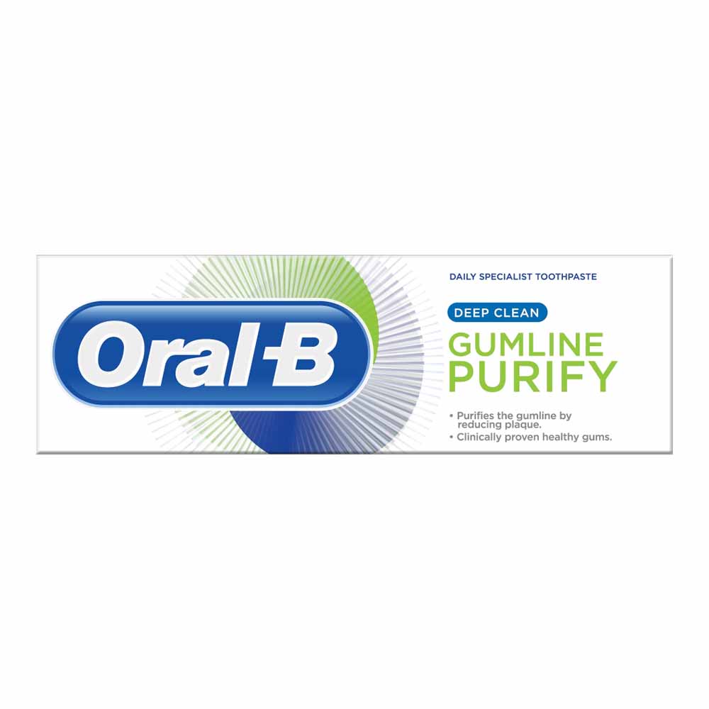 OralB Gumline Purify Deep Clean Toothpaste 75ml Wilko