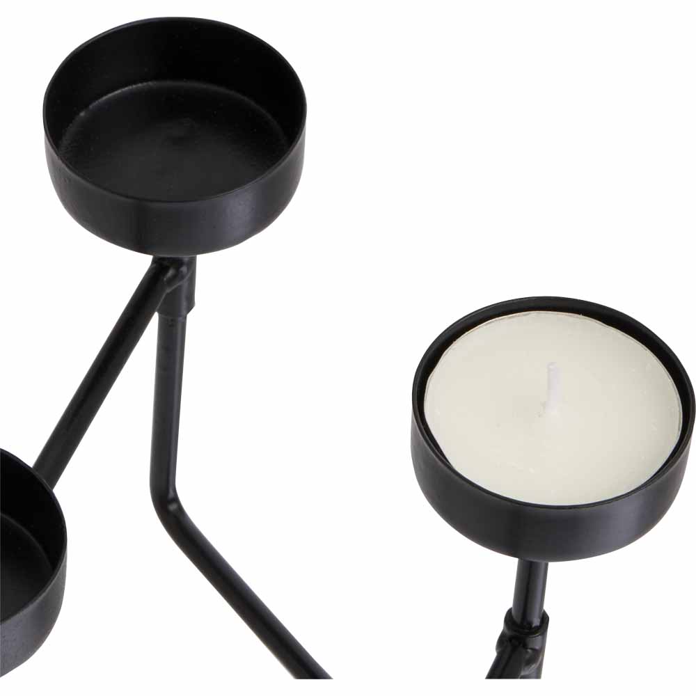 Wilko Expandable Tealight Holder Black Wilko