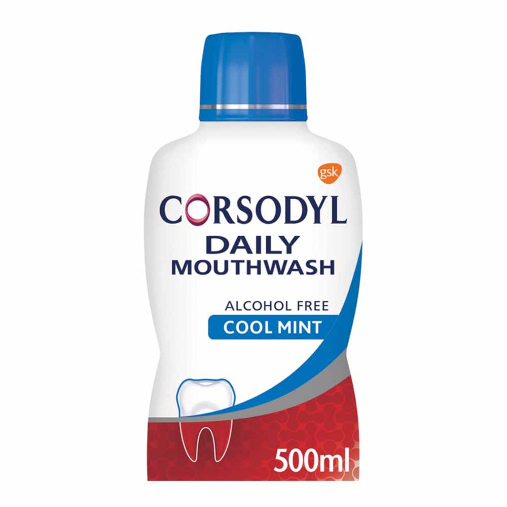 Corsodyl Daily Cool Mint Mouthwash 500ml Image 2