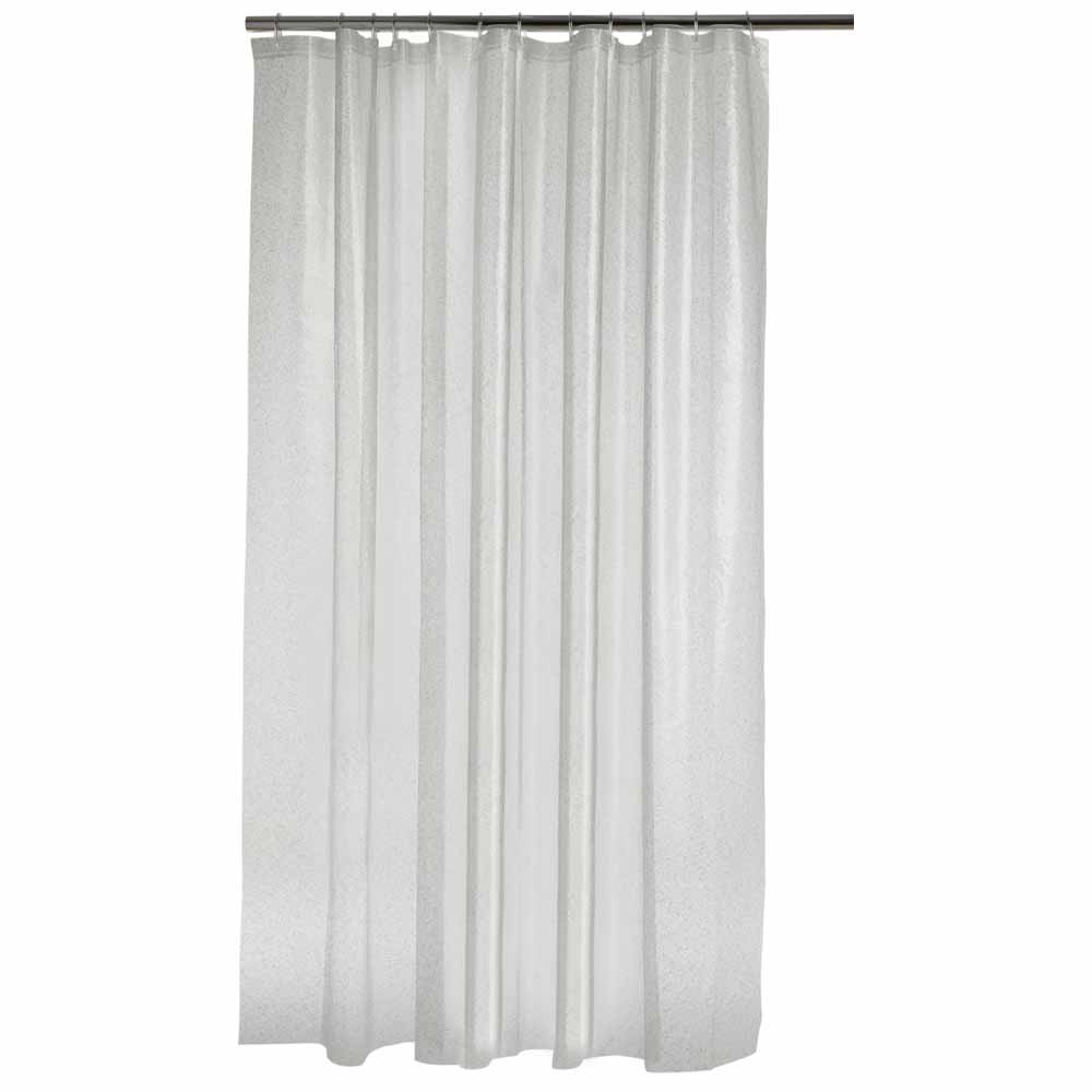 Wilko Silver Glitter Shower Curtain, Silver Gray Shower Curtain