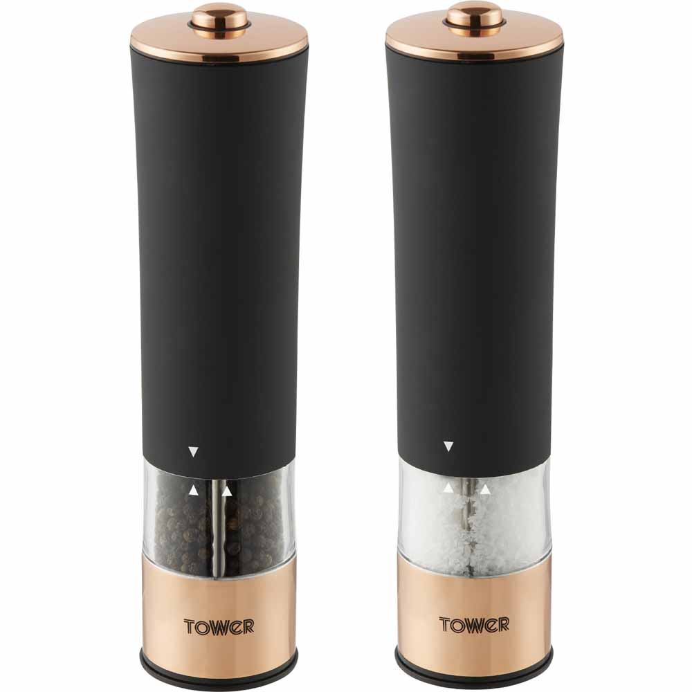 Tower Electric Salt & Pepper Mill Black Wilko
