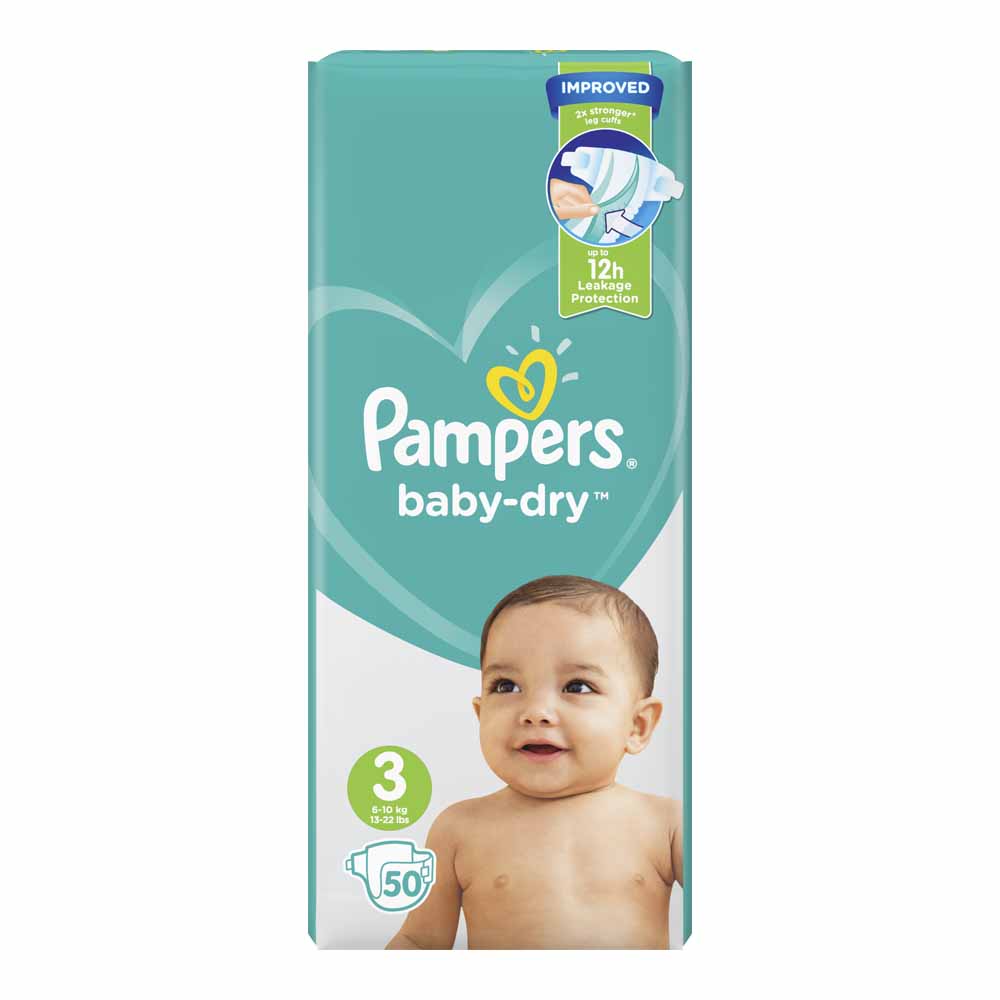 Pampers Baby Dry Nappies Size 3 50 Pack Image 2