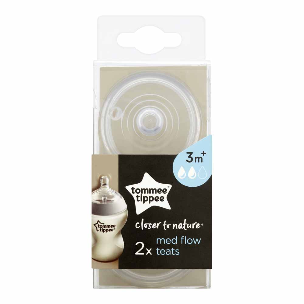 Tommee Tippee Closer To Nature Medium Flow Teats 2 pack Image 1