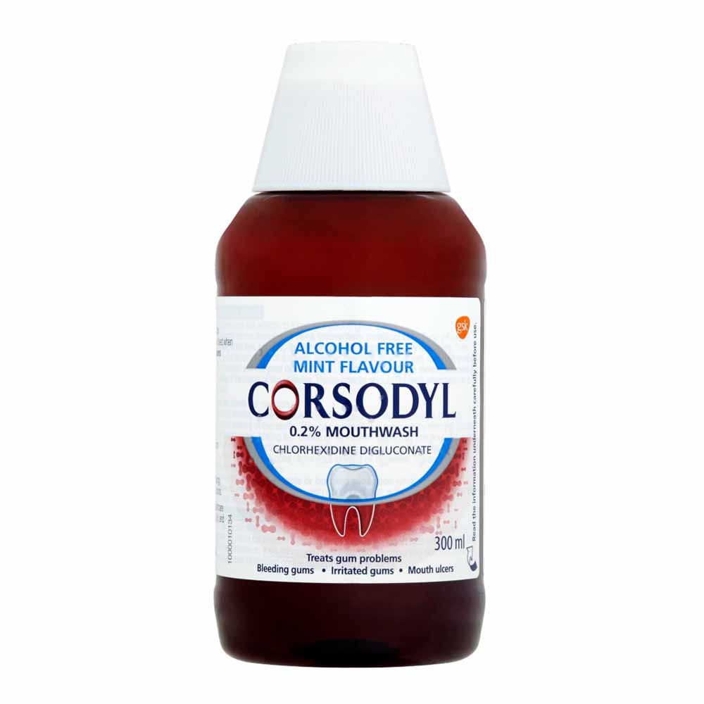 Corsodyl Alcohol Free Mint Mouthwash 300ml Image 2