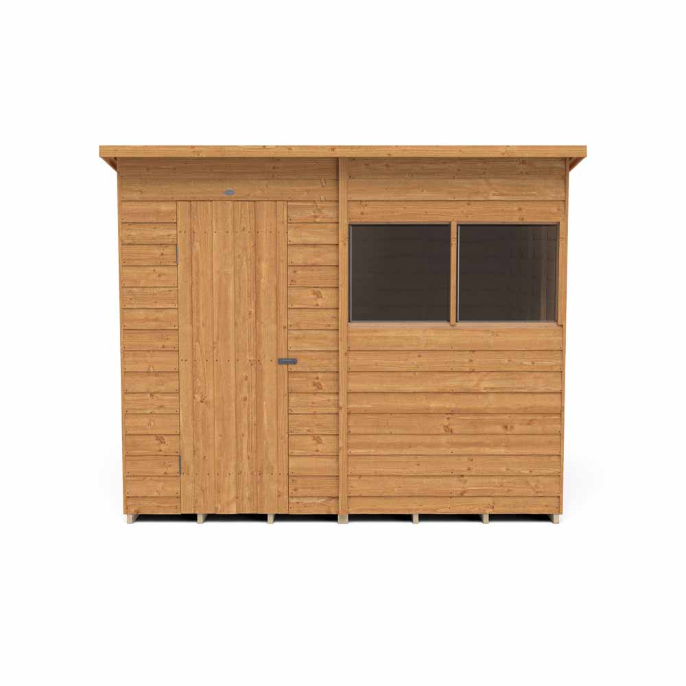Forest Garden 8 x 6ft Overlap Dip Treated Pent Garden Shed Image 2