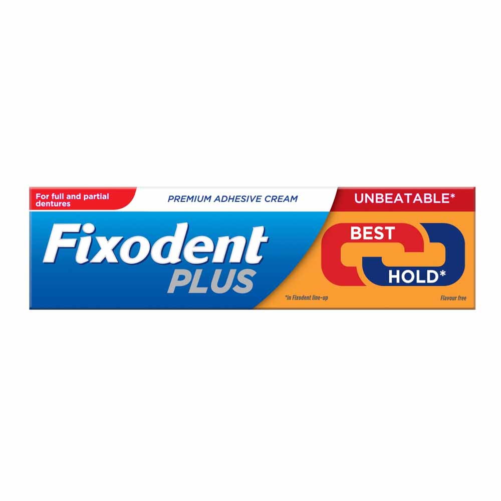 Fixodent Plus Premium Denture Adhesive Cream 40g Image 1