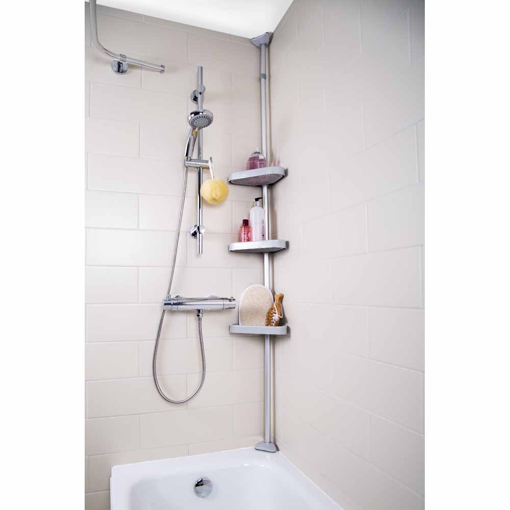KROKFJORDEN shower caddy, two tiers, zinc plated, 9 ½x20 ¾ - IKEA