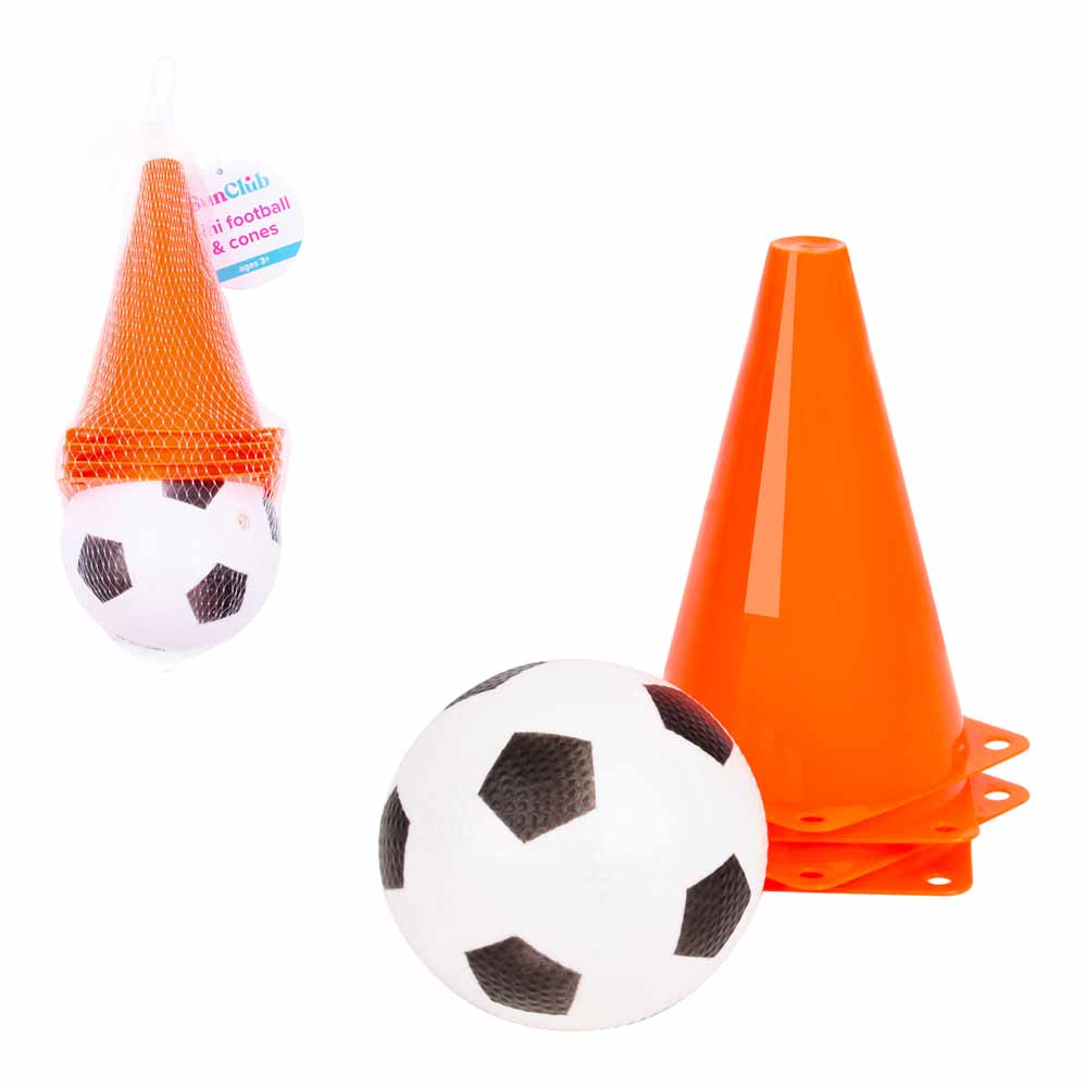Sun Club Orange Cones and Football Image
