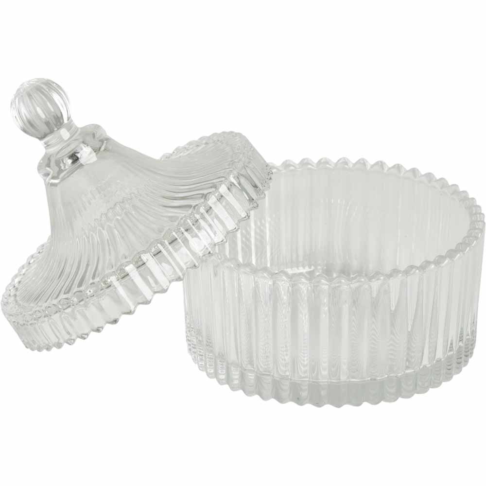 Wilko Glass Trinket Jar 12.5cm Wilko