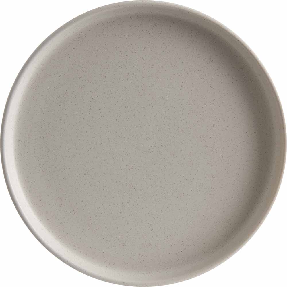 Wilko Cool Grey Speckled  Side Plate 4 pack Image 1