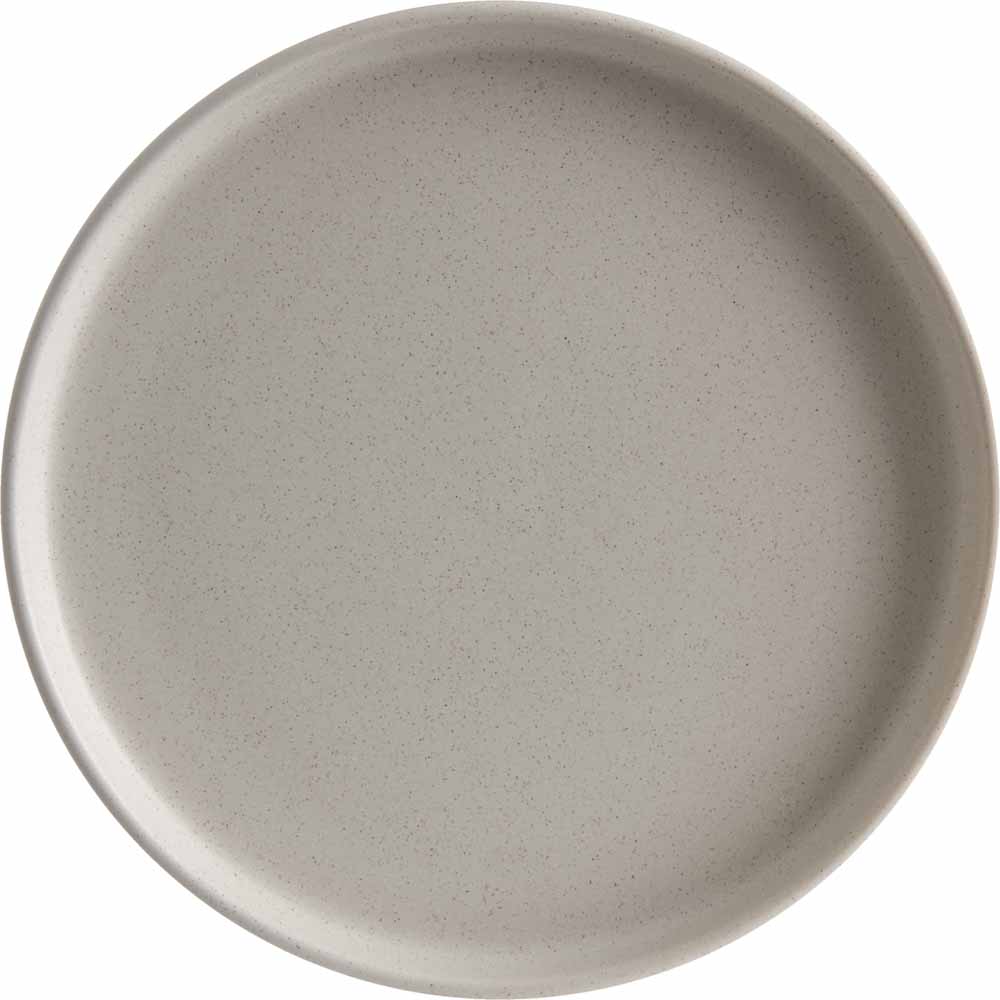 Wilko Cool Grey Speckled Side Plate 4 pack Wilko