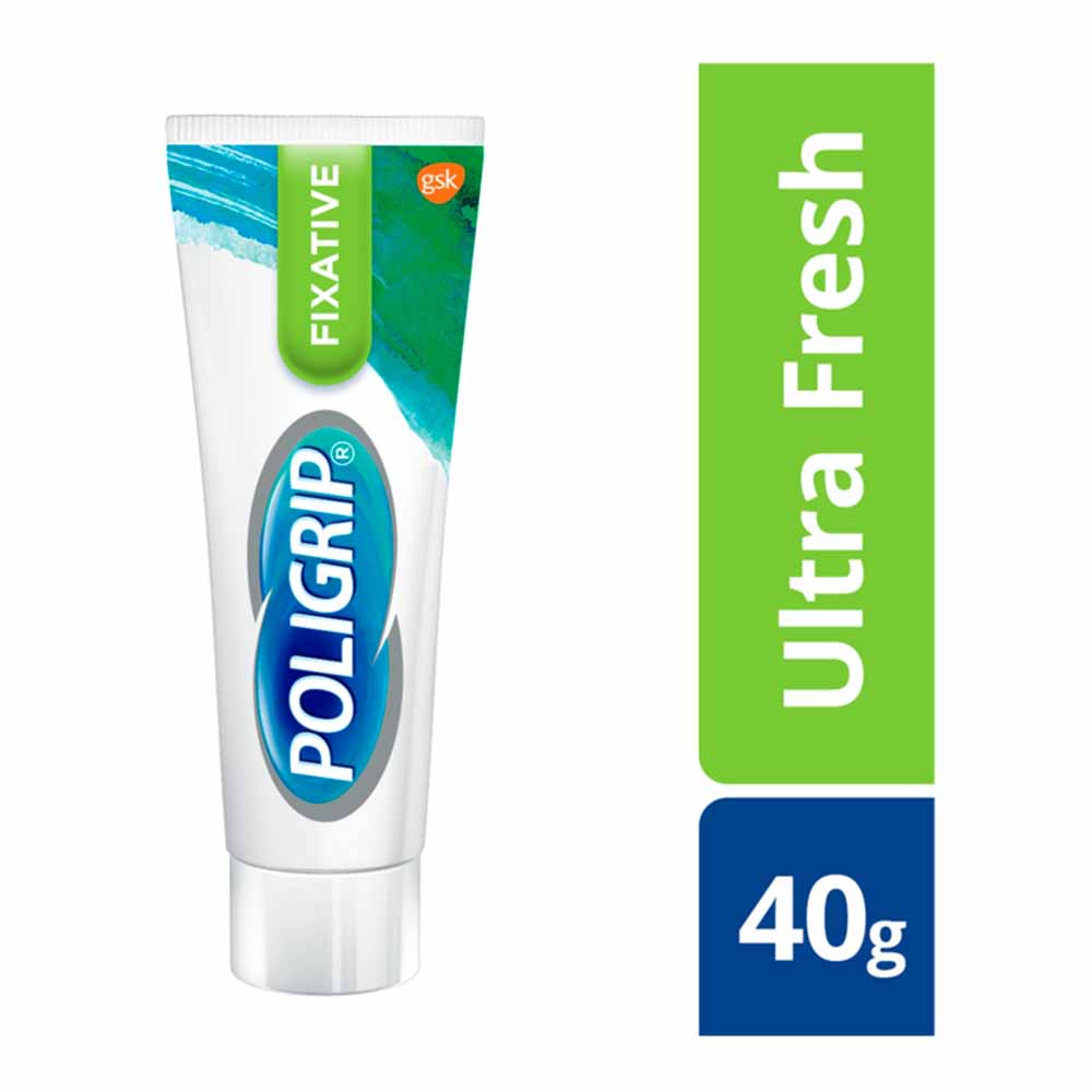 Polygrip Ultra Mint Flavour Denture Fixative Cream  40g Image 1