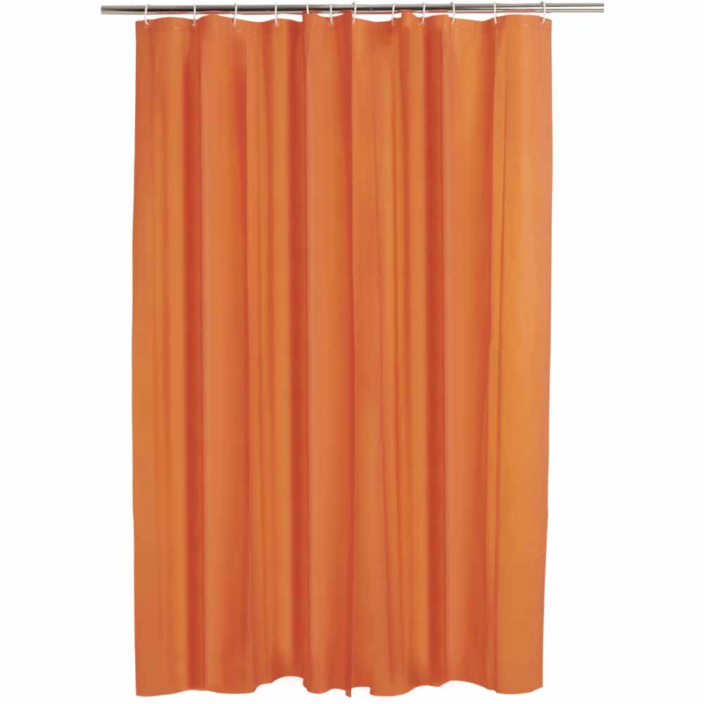 Wilko Orange Shower Curtain Image 1