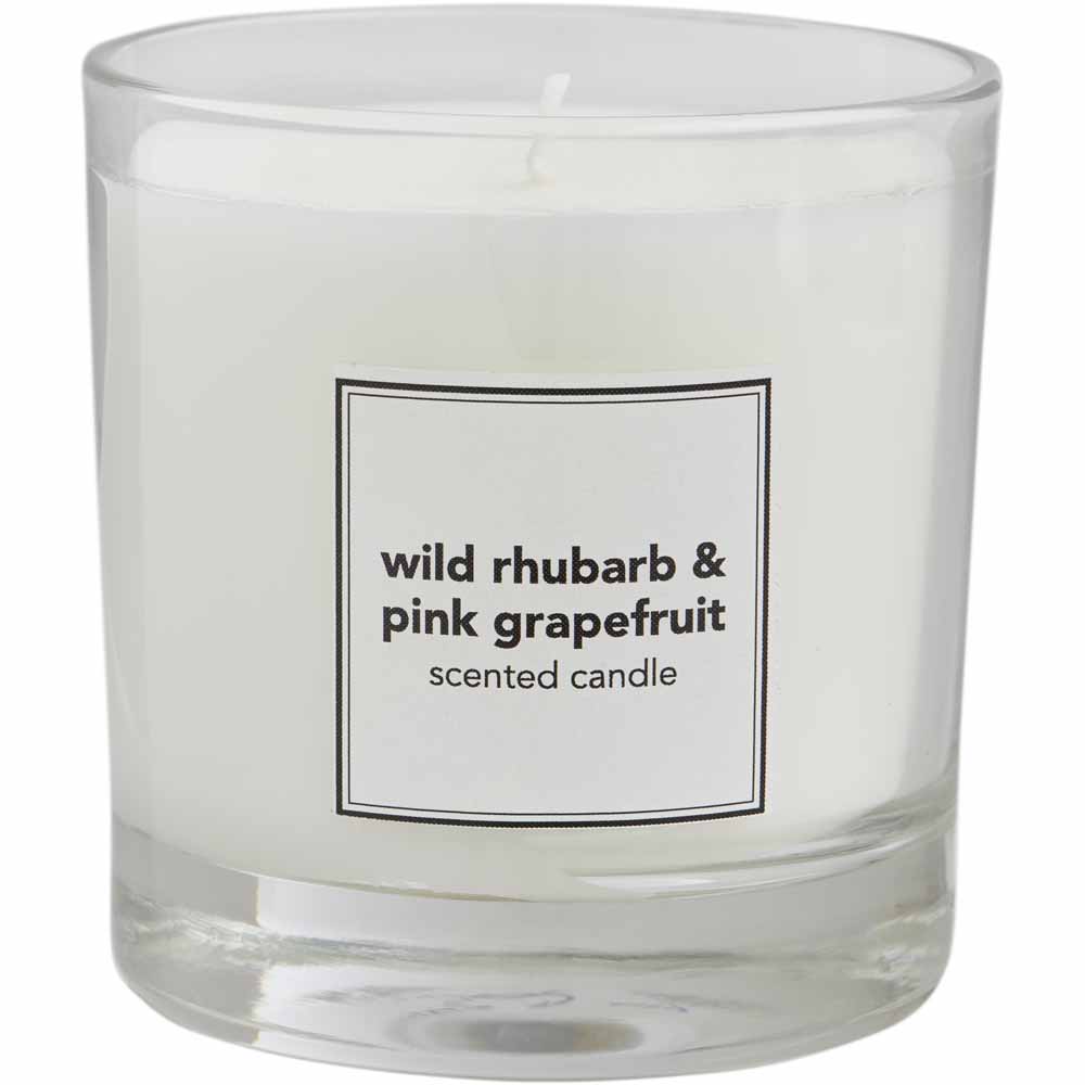 Wilko Premium Single Wick Candle -Rhubarb & Grapefruit Image 2