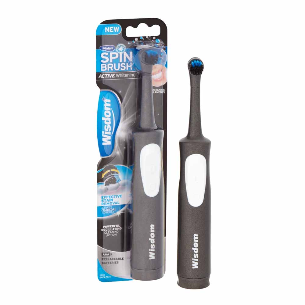 Wisdom Spinbrush Charcoal Battery Toothbrush Image 2