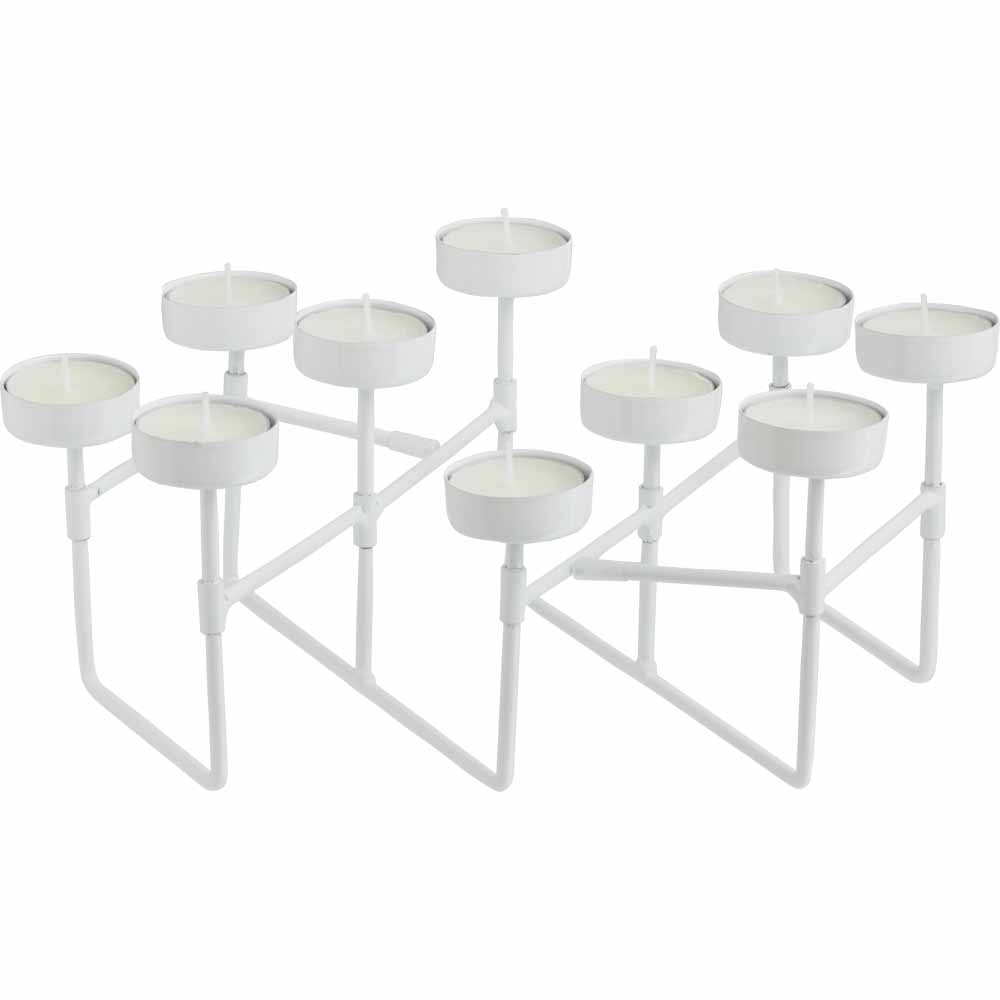 Wilko Expandable Tealight Holder White Wilko