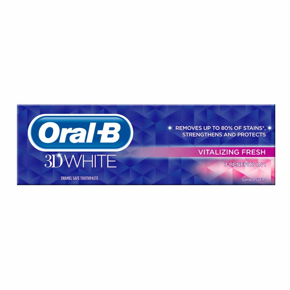 Oral-B 3D White Revitalising Fresh Whitening Toothpaste 75ml Image 1