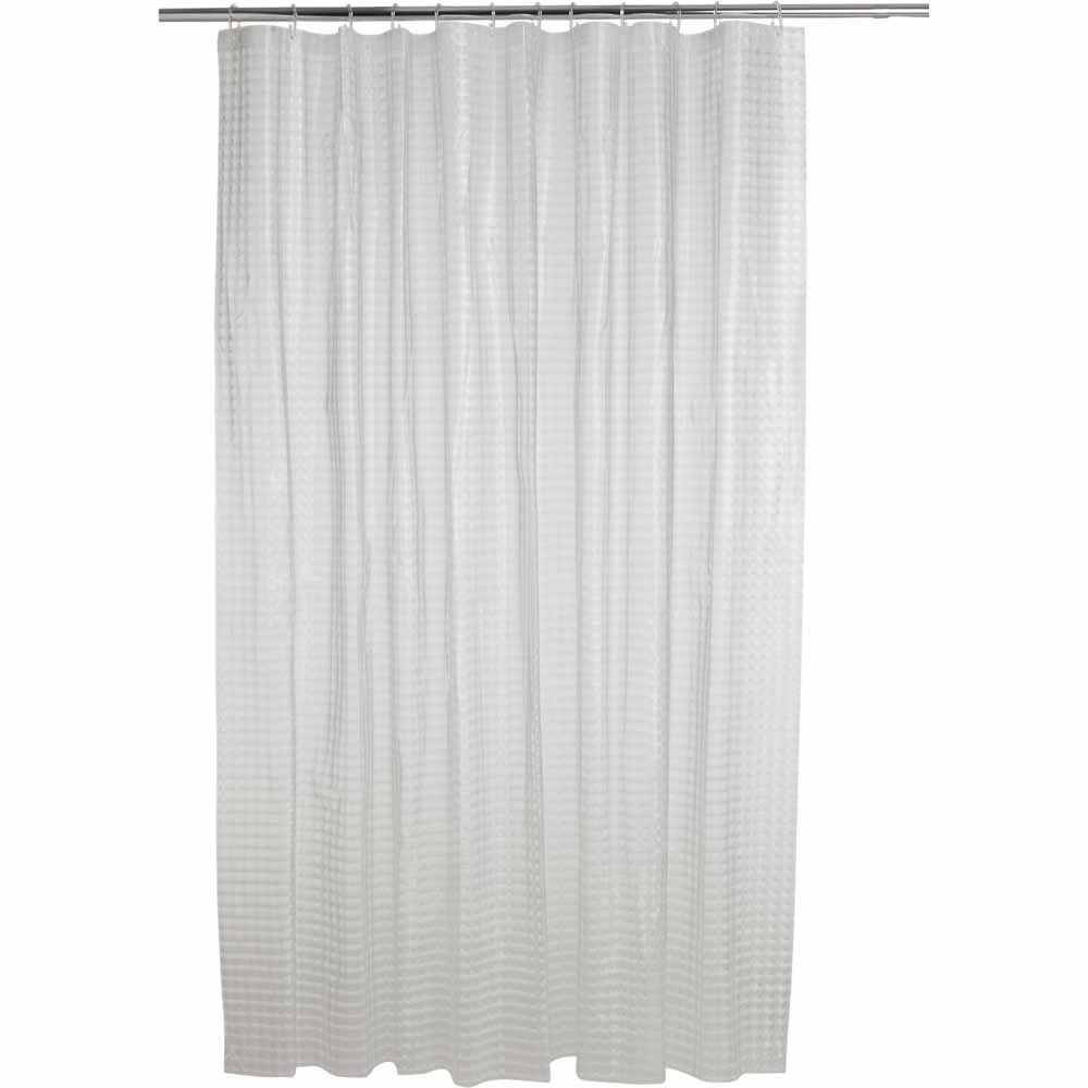 Wilko Clear 3D Shower Curtain Image 1