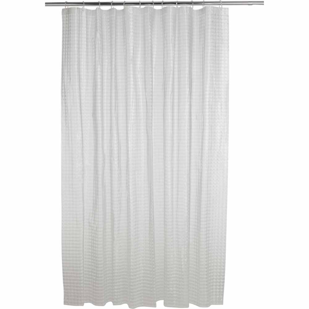 Wilko Clear 3D Shower Curtain Wilko