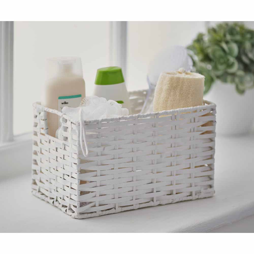 Wilko White Caddy Basket Wilko