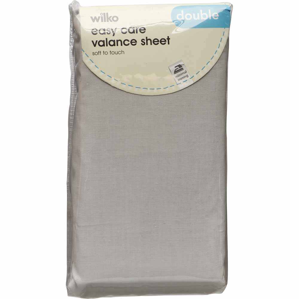 Wilko Double Silver Valance Bed Sheet Image 2