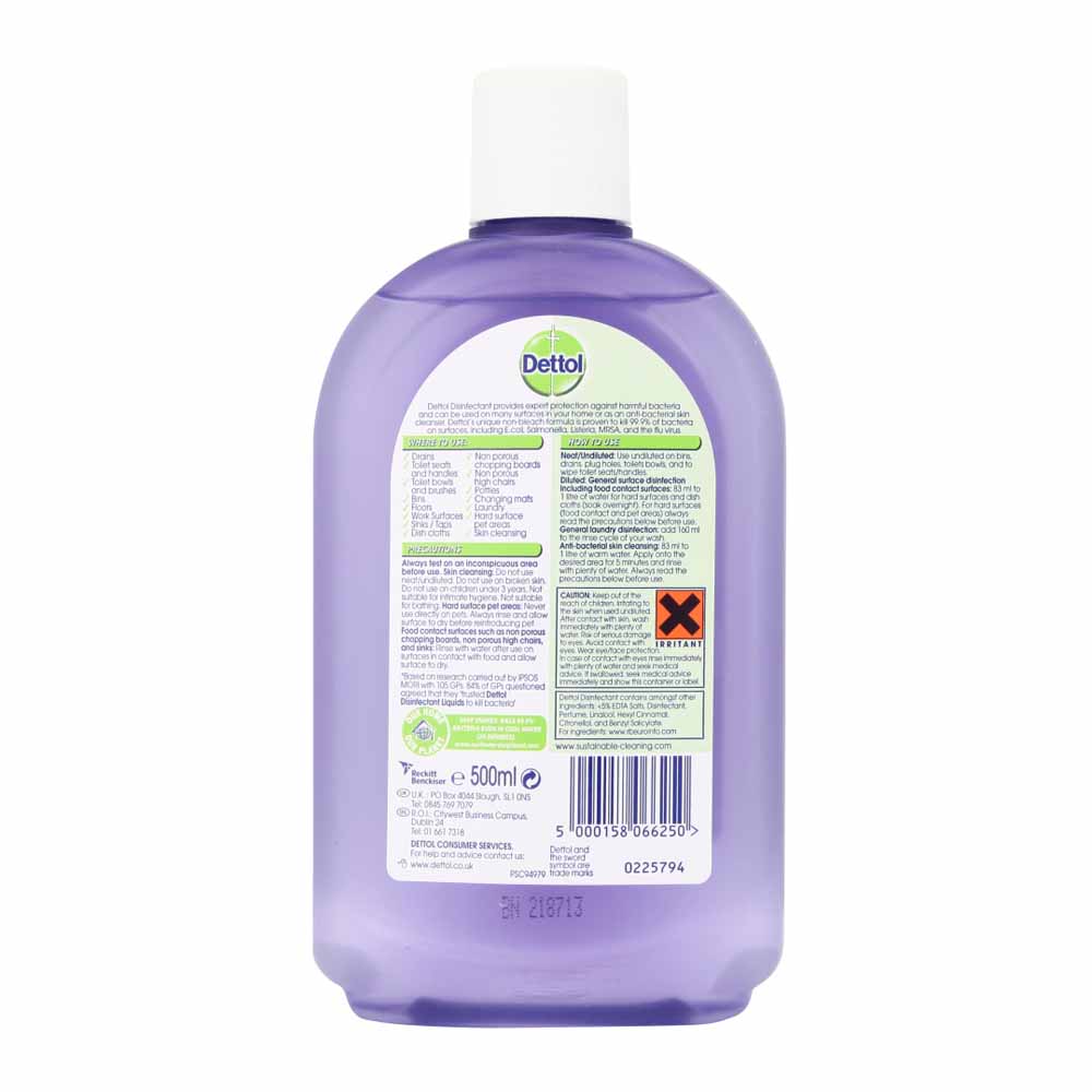 Dettol Lavender and Orange Oil Disinfectant 500ml Image 3