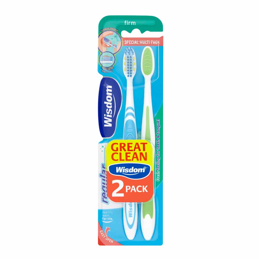 Wisdom Regular Fresh Firm Toothbrush 2 pack Image 1