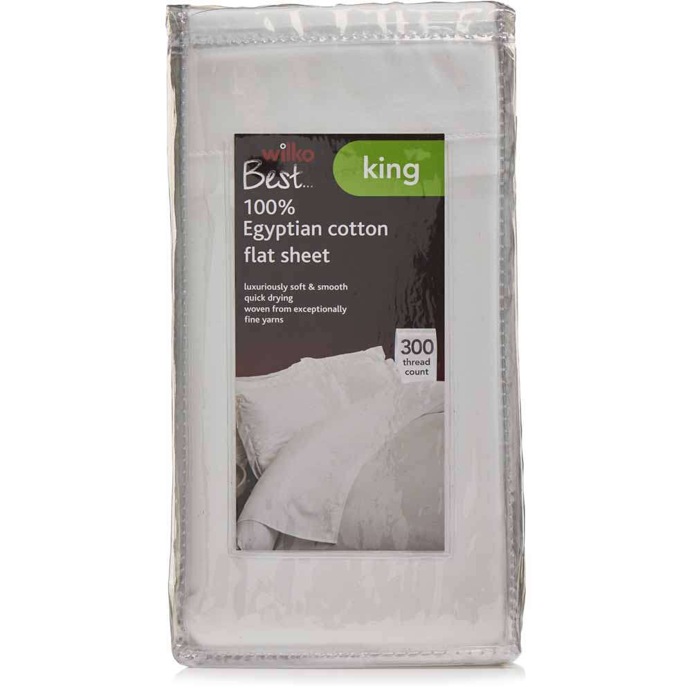 Wilko Best King White Size Flat Sheet Wilko