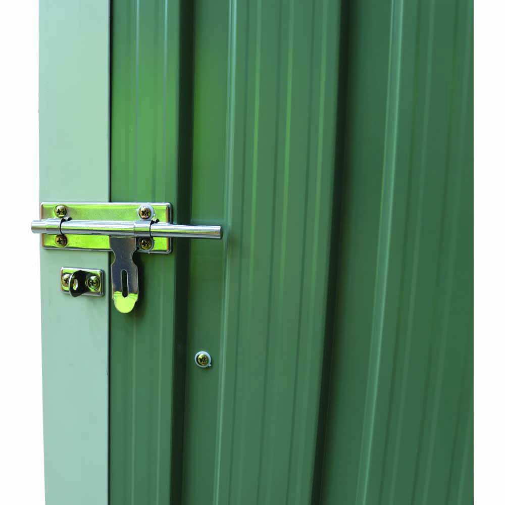 Charles Bentley 4.7 x 3ft Green Metal Storage Shed Image 6