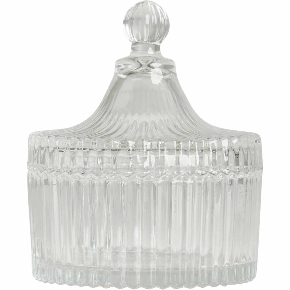 Wilko Glass Trinket Jar 12.5cm Wilko