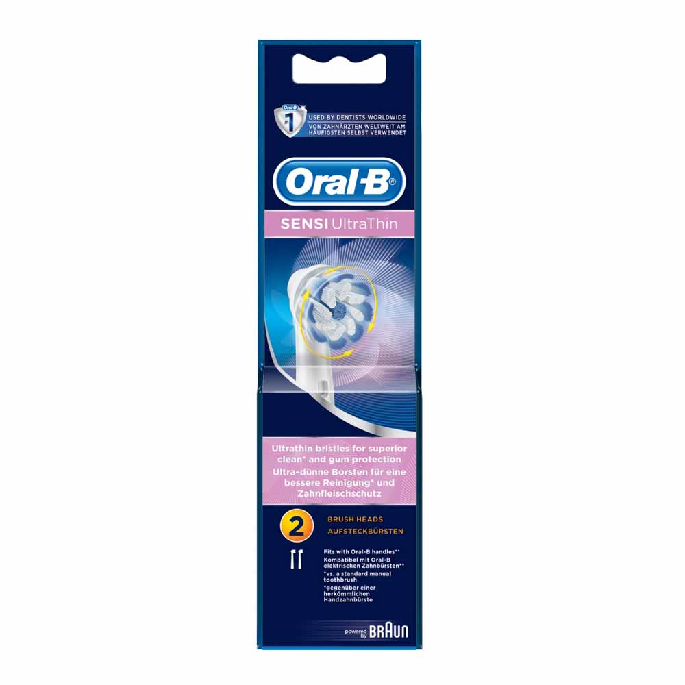 Oral-B Sensi UltraThin Replacement Toothbrush Heads Pack of 2 Image 2