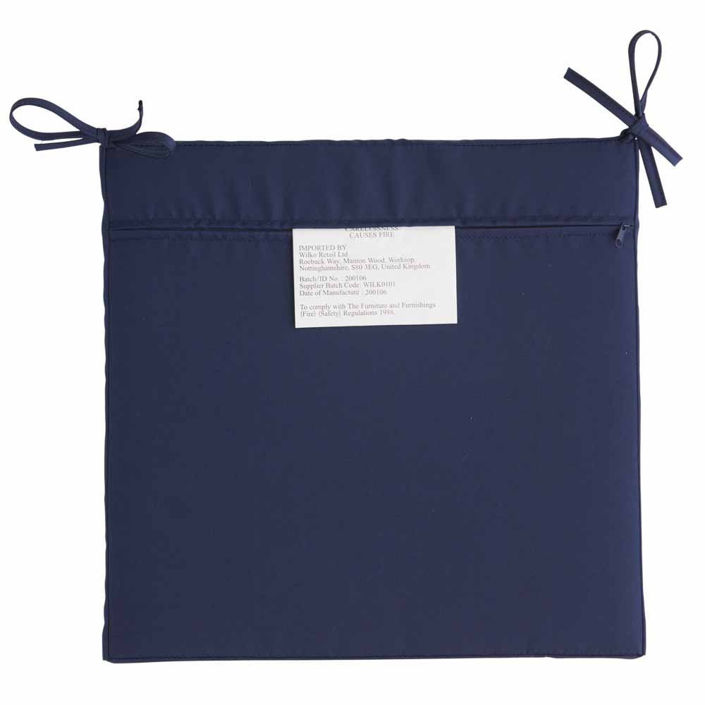 Wilko Seat Pad Blue Wilko