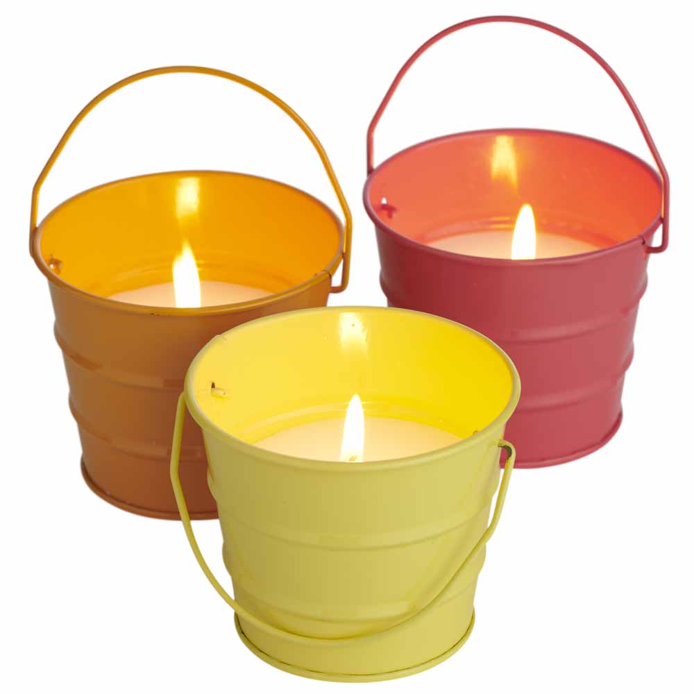 Wilko Fruits Bucket Citronella Candle 3 pack Wilko