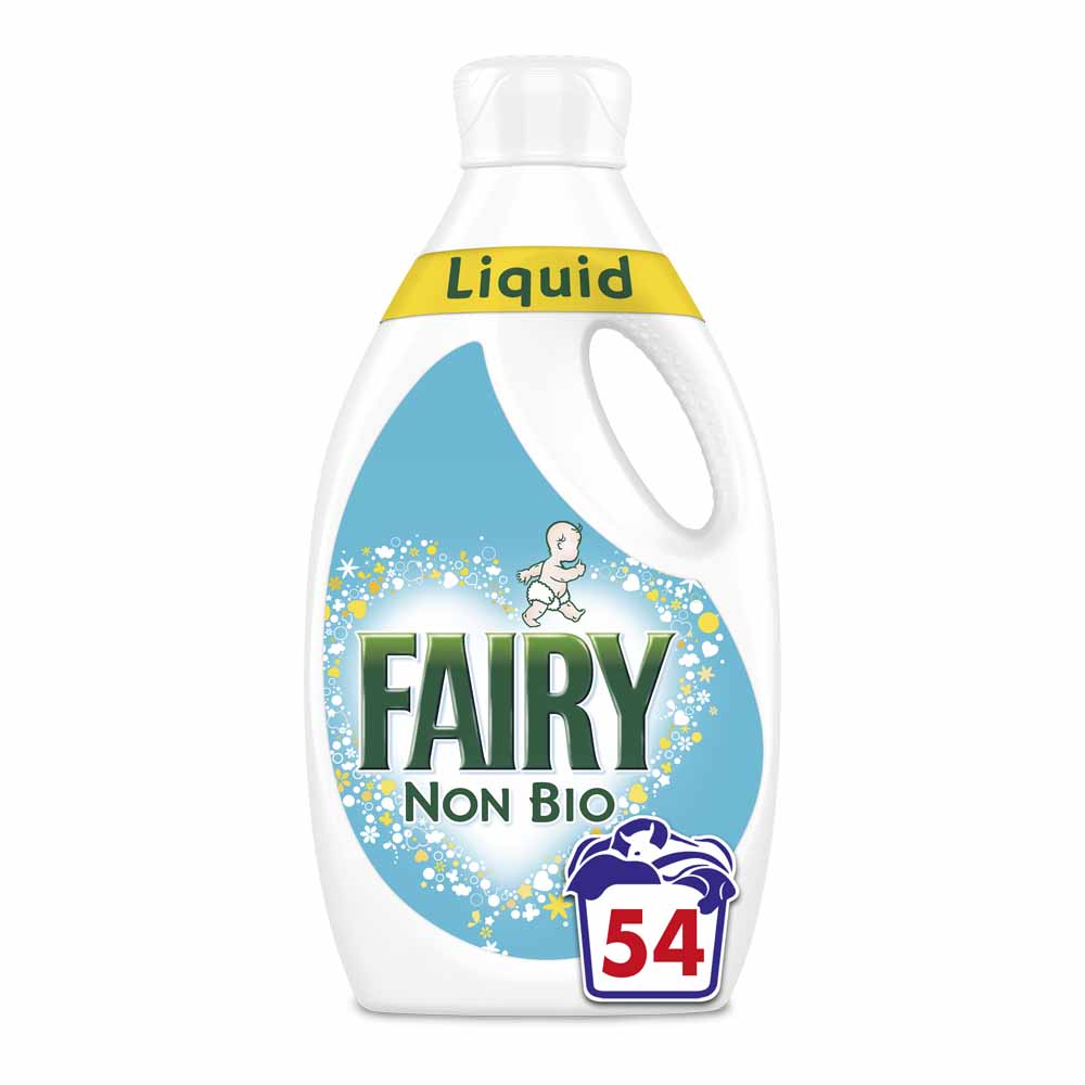 Fairy Non Bio For Sensitive Skin Washing Liquid 54 Washes 1.89L Image 1
