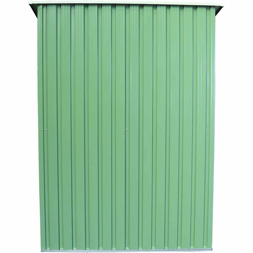 Charles Bentley 4.7 x 3ft Green Metal Storage Shed Image 5