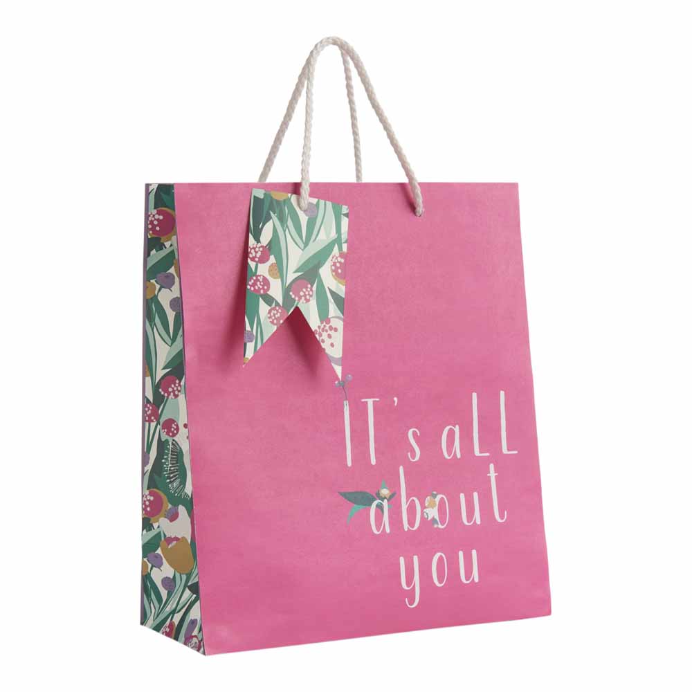 Wilko Floral Gift Bag Medium Wilko