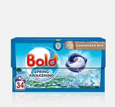 Bold washing liquid pods