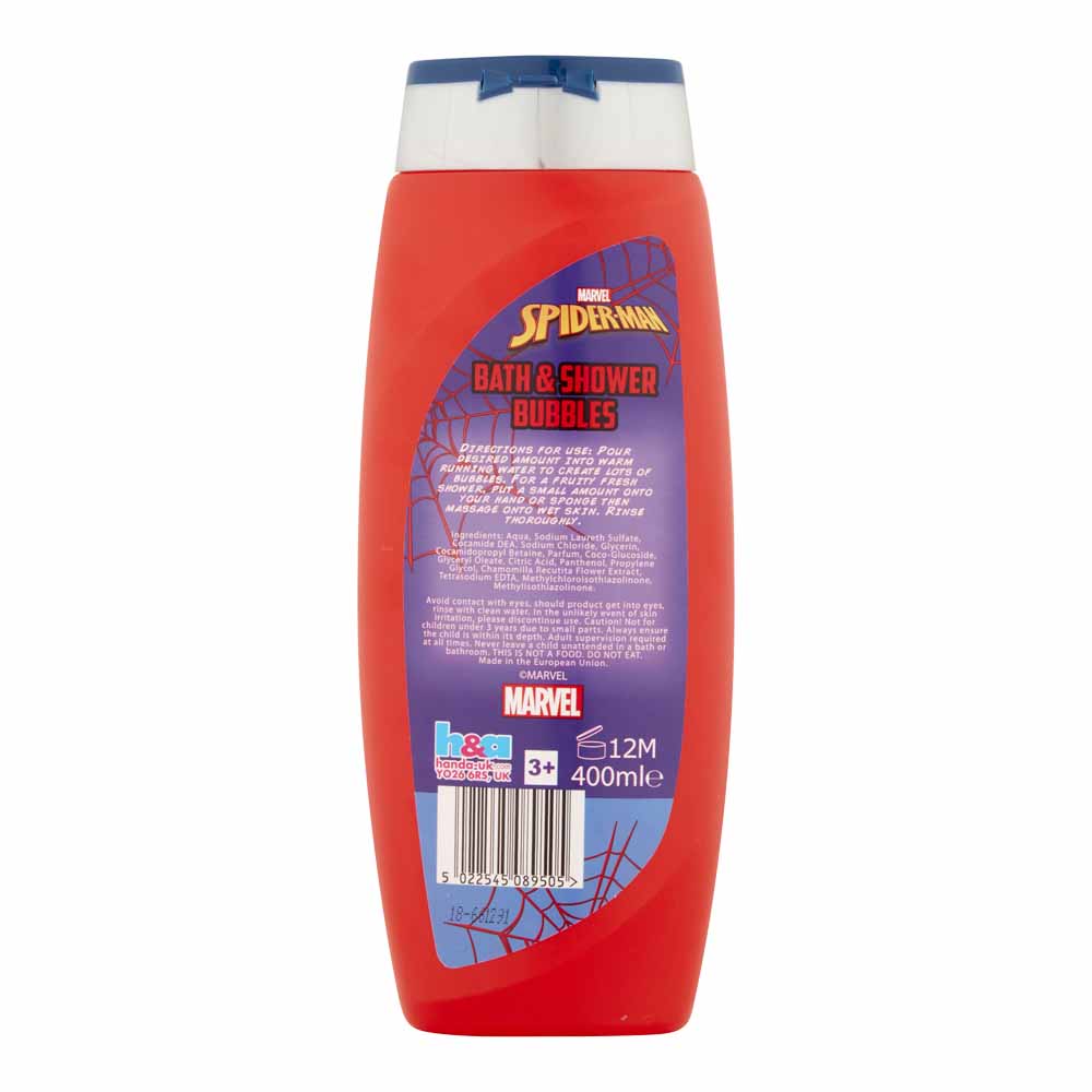 Marvel Spider Man Bath and Shower Bubbles 400ml Image 2