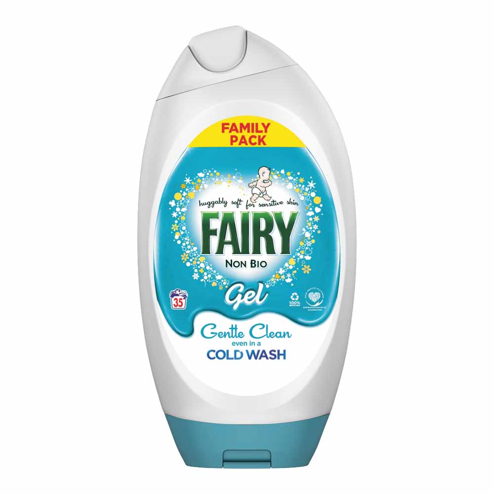 Fairy Non Bio Washing Liquid Gel for Sensitive Skin 1.295L 35 Washes Image 2