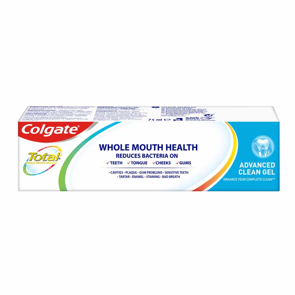 Colgate Total Advanced Clean Gel Toothpaste 75ml Wilko